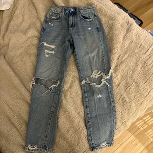 Distressed Blue Women's Jeans
